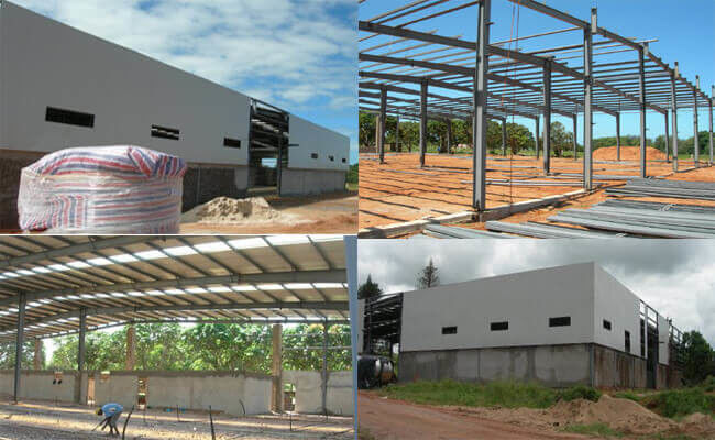 A construção industrial da construção de aço de China pré-fabricou Hall Steel Structure Workshop In Moçambique com projeto livre