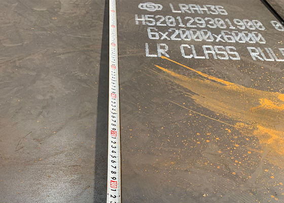 Placa de aço de alta elasticidade LR AH36 de Marine Grade Metal Hot Rolled