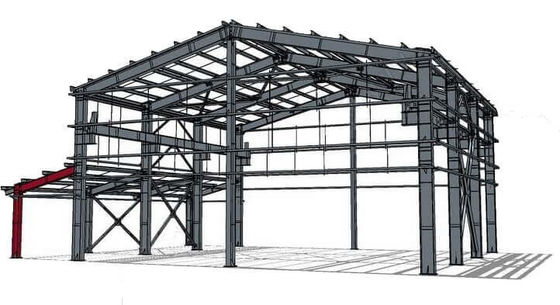 O GV industrial pré-fabricou a resistência de Hall Steel Structure Workshop Earthquake